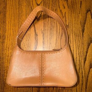 New Faux Leather Tan Shoulder Bag